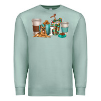 Seafoam german shepherd dog coffee cups Premium Sweatshirt - texasbilliewilder