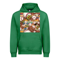Emerald baseball leopard cowhide sunflower seamless pattern Urban Hoodie - JahusDesignShop