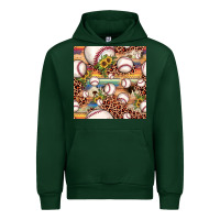 Foreset Green baseball leopard cowhide sunflower seamless pattern Urban Hoodie - JahusDesignShop