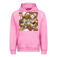 Fuchsia Pink baseball leopard cowhide sunflower seamless pattern Urban Hoodie - JahusDesignShop