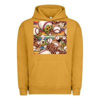 Pigment Peanut Butter baseball leopard cowhide sunflower seamless pattern Urban Hoodie - JahusDesignShop