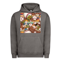 Pigment Tornado baseball leopard cowhide sunflower seamless pattern Urban Hoodie - JahusDesignShop