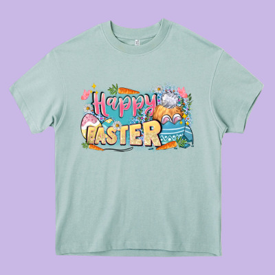 Happy Easter Heavy Core Tee Designed By Lillyallendesigns