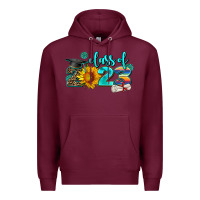 Burgundy western sunflower class of 2023 Premium Hoodie - AdoDesignShop