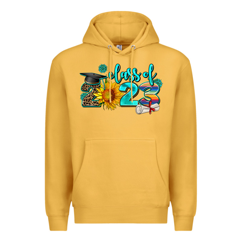 Western Sunflower Class Of 2023 Premium Hoodie by AdoDesignShop | Teevron