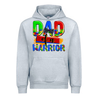 Heather Grey dad of a warrior Urban Hoodie - AdoDesignShop