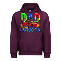 Mauve Wine dad of a warrior Urban Hoodie - AdoDesignShop