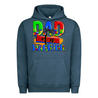 Pigment Midnight Navy dad of a warrior Urban Hoodie - AdoDesignShop