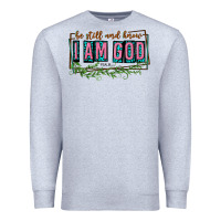 Heather Grey be still and know that i am god Premium Sweatshirt - texasbilliewilder