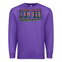 Purple be still and know that i am god Premium Sweatshirt - texasbilliewilder