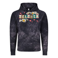 Cloud Black daisy teacher Vintage Hoodie - AdoDesignShop