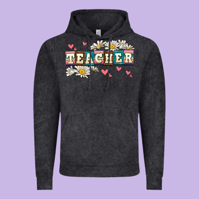 Daisy Teacher Vintage Hoodie Designed By Adodesignshop