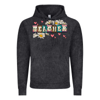 Vintage Black daisy teacher Vintage Hoodie - AdoDesignShop