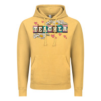 Vintage Mustard daisy teacher Vintage Hoodie - AdoDesignShop