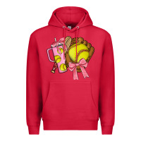 Cardinal softball coquette bow Premium Hoodie - JahusDesignShop