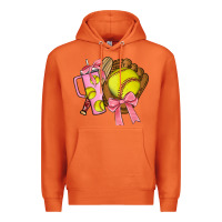 Carrot softball coquette bow Premium Hoodie - JahusDesignShop