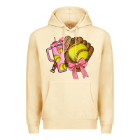 Pina Colada softball coquette bow Premium Hoodie - JahusDesignShop