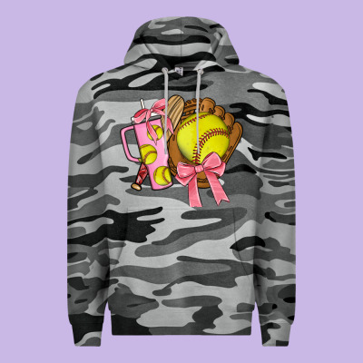 Softball Coquette Bow Premium Hoodie Designed By Jahusdesignshop