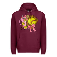 Burgundy softball coquette bow Premium Hoodie - JahusDesignShop