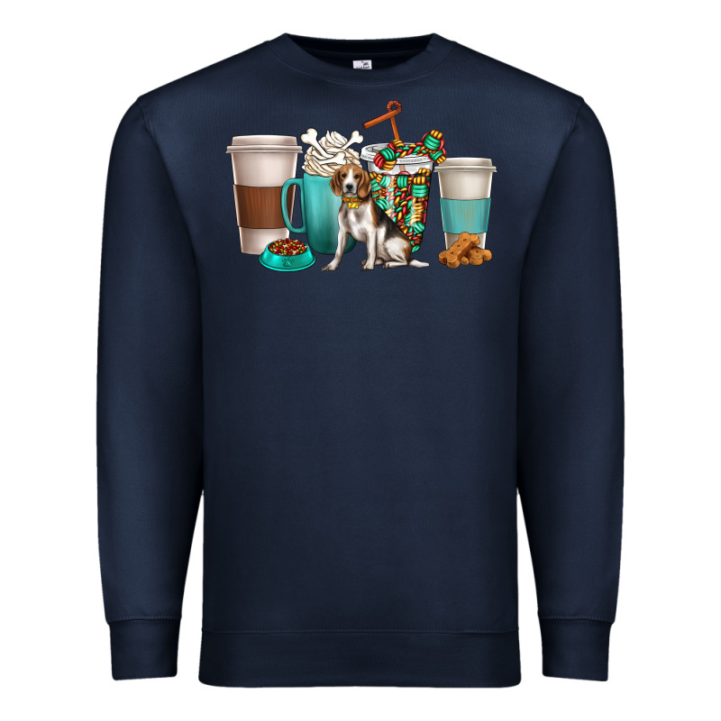 Beagle Dog Coffee Cups Premium Sweatshirt by texasbilliewilder | Teevron