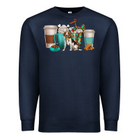 Navy beagle dog coffee cups Premium Sweatshirt - texasbilliewilder
