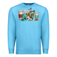 Ocean Blue beagle dog coffee cups Premium Sweatshirt - texasbilliewilder