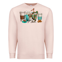 Pale Pink beagle dog coffee cups Premium Sweatshirt - texasbilliewilder