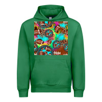 Emerald football tie dye gemstone sunflower seamless pattern Urban Hoodie - JahusDesignShop