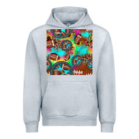 Heather Grey football tie dye gemstone sunflower seamless pattern Urban Hoodie - JahusDesignShop