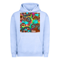 Pigment Grape Ice football tie dye gemstone sunflower seamless pattern Urban Hoodie - JahusDesignShop