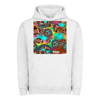 Pigment Lunar Rock football tie dye gemstone sunflower seamless pattern Urban Hoodie - JahusDesignShop