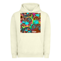 Pigment Pistachio football tie dye gemstone sunflower seamless pattern Urban Hoodie - JahusDesignShop