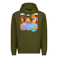 Army Green custom name summer beach toys Premium Hoodie - JahusDesignShop