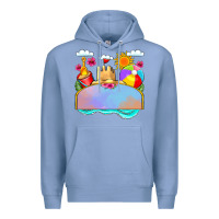 Colony Blue custom name summer beach toys Premium Hoodie - JahusDesignShop