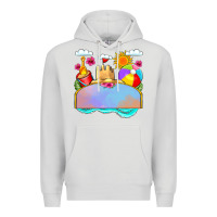 Dove Grey custom name summer beach toys Premium Hoodie - JahusDesignShop