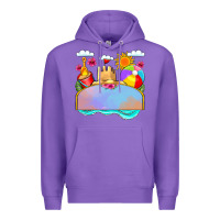 Purple custom name summer beach toys Premium Hoodie - JahusDesignShop