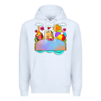 White custom name summer beach toys Premium Hoodie - JahusDesignShop