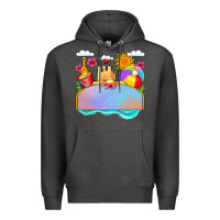 Charcoal Heather custom name summer beach toys Premium Hoodie - JahusDesignShop