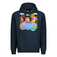 Navy custom name summer beach toys Premium Hoodie - JahusDesignShop
