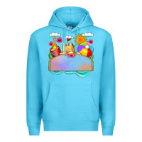 Ocean Blue custom name summer beach toys Premium Hoodie - JahusDesignShop