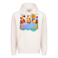 Pale Pink custom name summer beach toys Premium Hoodie - JahusDesignShop