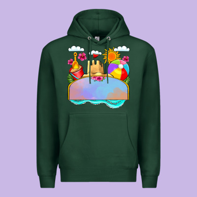 Custom Name Summer Beach Toys Premium Hoodie Designed By Jahusdesignshop