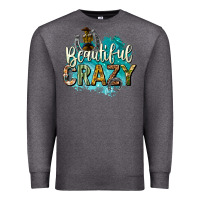 Charcoal Heather beautiful crazy Premium Sweatshirt - texasbilliewilder
