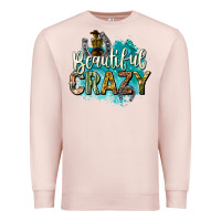 Pale Pink beautiful crazy Premium Sweatshirt - texasbilliewilder