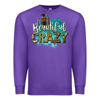 Purple beautiful crazy Premium Sweatshirt - texasbilliewilder