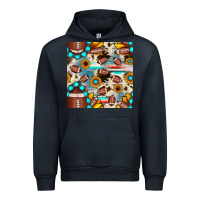 Navy football cowhide sunflower seamless pattern Urban Hoodie - JahusDesignShop