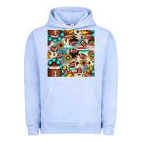 Pigment Grape Ice football cowhide sunflower seamless pattern Urban Hoodie - JahusDesignShop