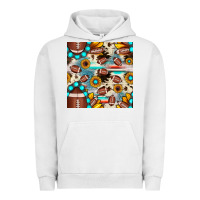 Pigment Lunar Rock football cowhide sunflower seamless pattern Urban Hoodie - JahusDesignShop