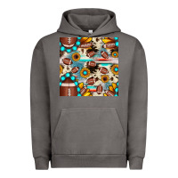 Pigment Tornado football cowhide sunflower seamless pattern Urban Hoodie - JahusDesignShop