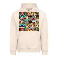Sandshell football cowhide sunflower seamless pattern Urban Hoodie - JahusDesignShop